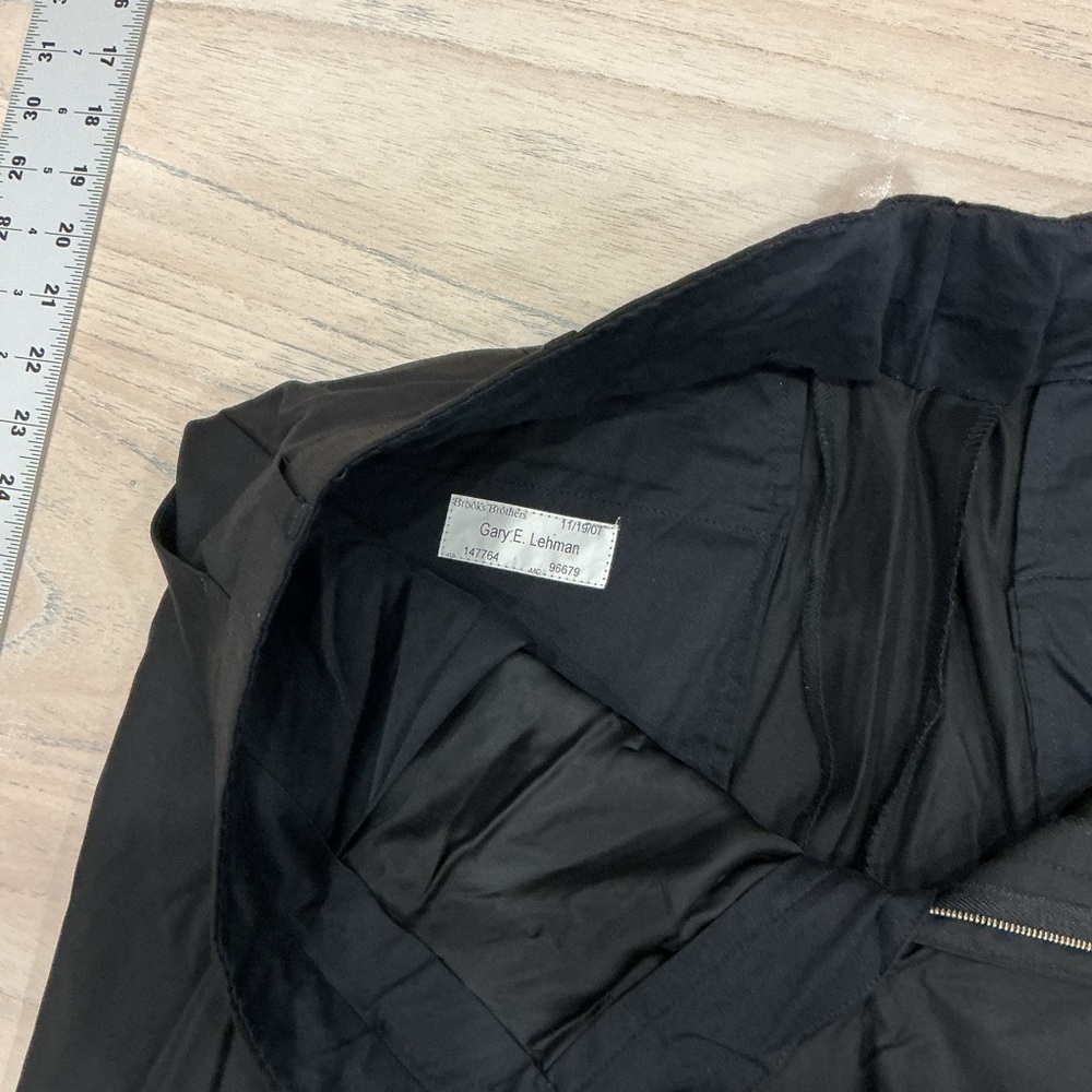 Men's Brooks Brothers custom Black Dress Pants - Picture 3 of 3